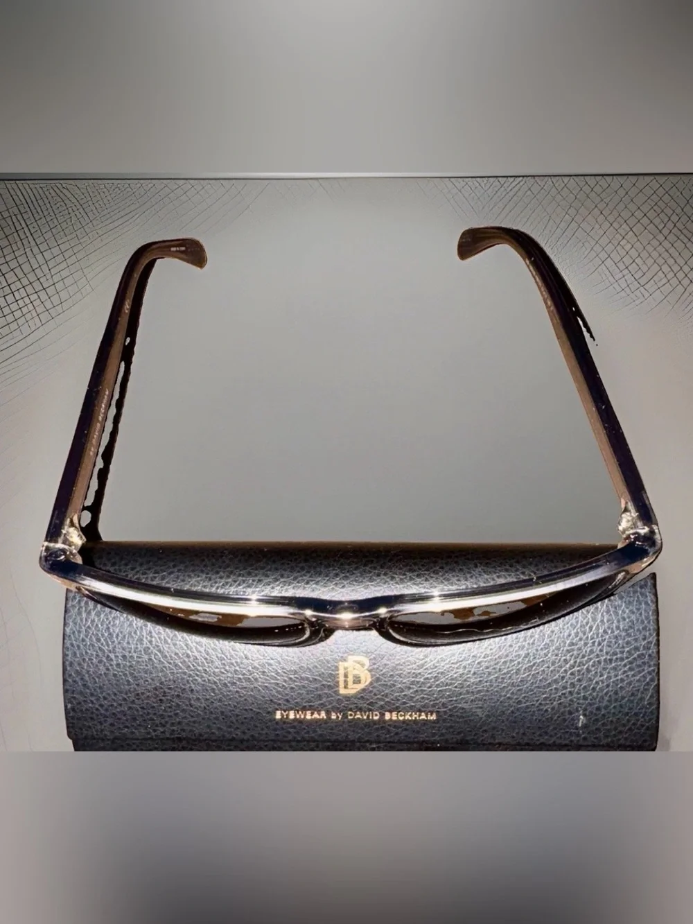 NEW David Beckham DB 1060/S KB770 Sunglasses - Transparent Grey / Brown + Kit